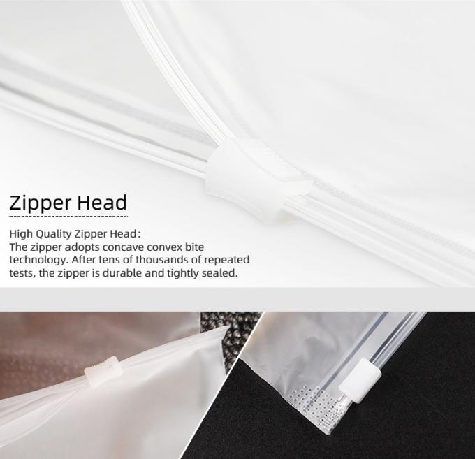 맞춤형 크기 CPE 지퍼 백 무광 프로스티드 포장 백 지퍼 잠금 장치 포함 배송용 0