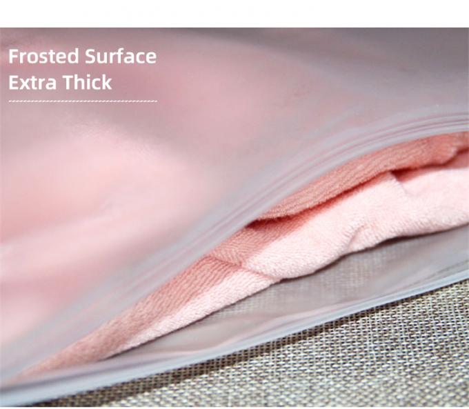 맞춤형 크기 CPE 지퍼 백 무광 프로스티드 포장 백 지퍼 잠금 장치 포함 배송용 2