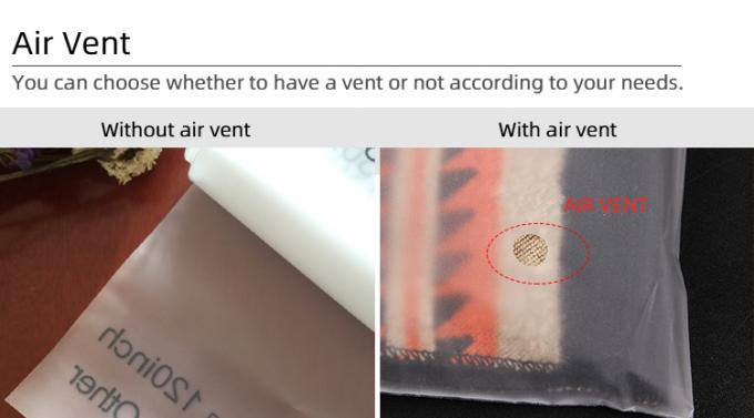 맞춤형 크기 CPE 지퍼 백 무광 프로스티드 포장 백 지퍼 잠금 장치 포함 배송용 1