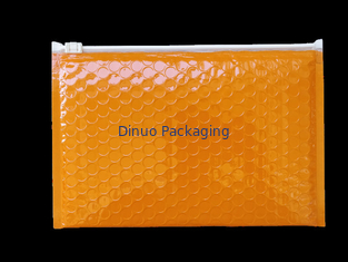 400x300mm 주황색 Resealable 지퍼 거품 부대 충격 저항 ISO9001