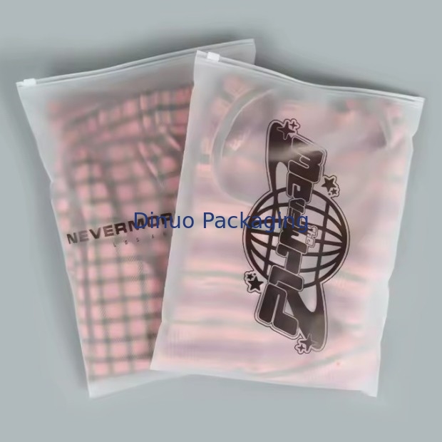 사용자 지정 Cpe Frosted Zipper 포장 가방 플라스틱 맑은 지프 가방 옷용 재 닫을 수있는 플라스틱 가방