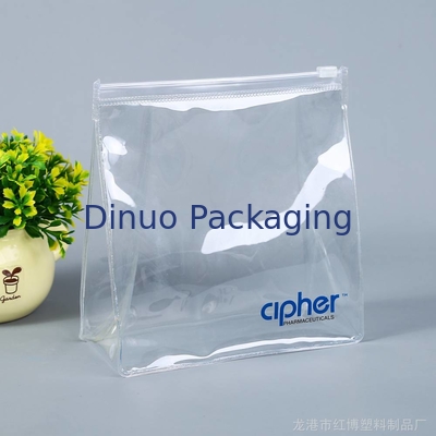 연약한 PVC 포장 부대 투명한 색깔, 수건 포장은 친절한 Eco를 자루에 넣습니다