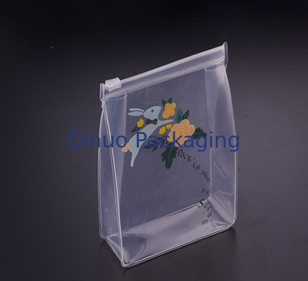 연약한 PVC 포장 부대 투명한 색깔, 수건 포장은 친절한 Eco를 자루에 넣습니다