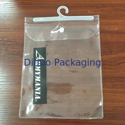 고리와 접착 테이프 OEM / ODM과 주문 제작된 사이즈 PVC 명백한 패키징 테플론제 백