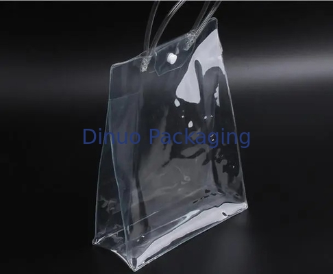 고리와 접착 테이프 OEM / ODM과 주문 제작된 사이즈 PVC 명백한 패키징 테플론제 백