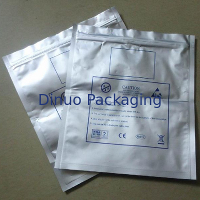 500PCS 반대 정전기방지를 위한 ESD 차폐 가방 지프 잠금 장치 / 오픈 탑 은