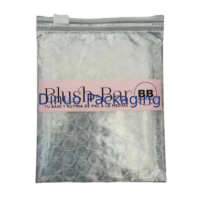 재사용 가능한 충격 저항성 PVC 맑은 Ziplock Zipper Bubble Bag 사용자 지정 메이크업 화장품 포장