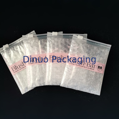 재사용 가능한 충격 저항성 PVC 맑은 Ziplock Zipper Bubble Bag 사용자 지정 메이크업 화장품 포장
