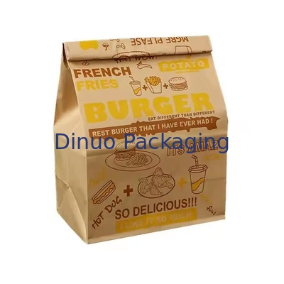 맞춤형 크기 빵, 샌드위치 평면 바닥 식품 가져가기 종이 가방
