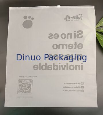 방수 방진 안전 밀봉 양면 프로스티드 CPE 지퍼백 (맞춤형 로고 포함) 재사용 가능 내구성