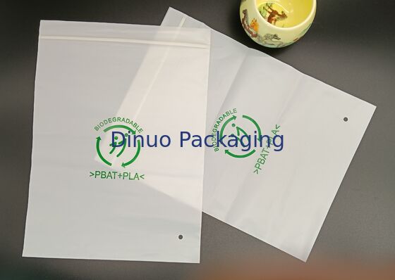 Eco-Friendly PBAT+PLA Biodegradable Resealable Zipper Bag Compostable Strong Seal Storage For Small Item