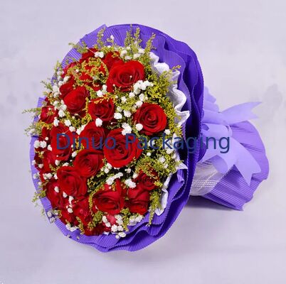 다양한 색상 꽃가수 줄무늬 종이 롤  부드러운 줄무늬 꽃 포장 선물 포장용 공예 종이