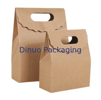 Kraft Bag Die Cut Handle Bolsa De Papel Brown Kraft Paper Packaging Bag 선물용 접이용 종이 봉지