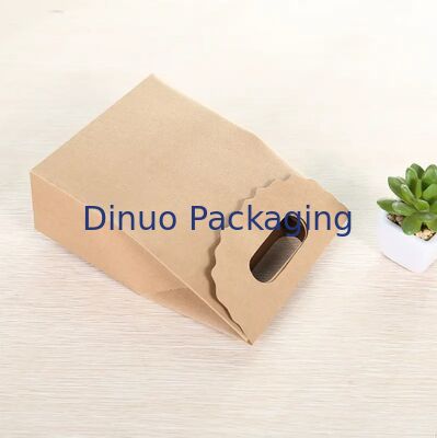 Kraft Bag Die Cut Handle Bolsa De Papel Brown Kraft Paper Packaging Bag 선물용 접이용 종이 봉지