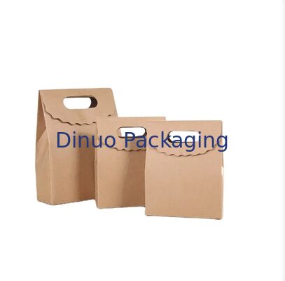 Kraft Bag Die Cut Handle Bolsa De Papel Brown Kraft Paper Packaging Bag 선물용 접이용 종이 봉지