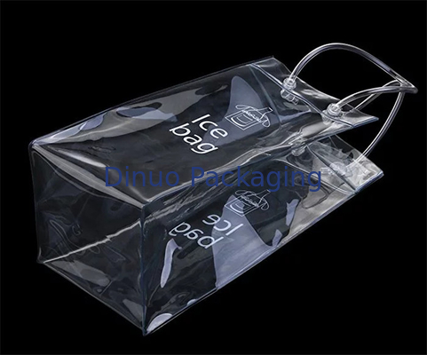 안전 끈 손잡이 PVC 포장 부대, 재사용할 수 있는 플라스틱 와인 쿨러 부대