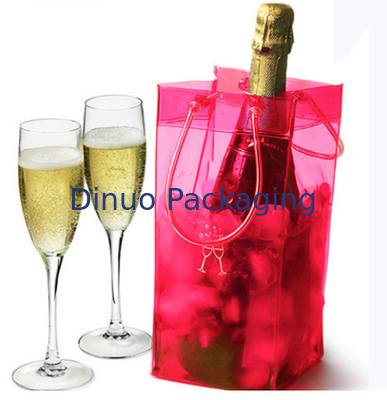 방수 PVC 투명한 부대 친절한 손잡이 Eco를 가진 플라스틱 얼음 주머니