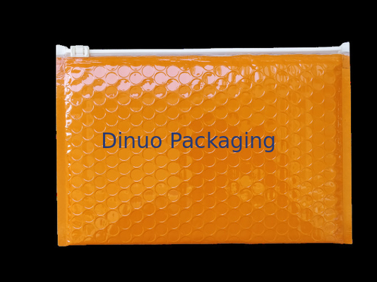 400x300mm 주황색 Resealable 지퍼 거품 부대 충격 저항 ISO9001