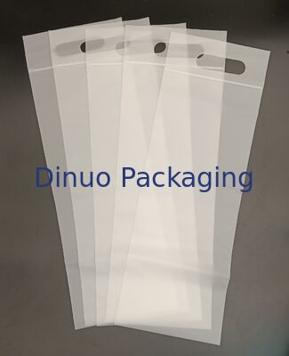 Moisture-Proof and Durable Frosted CPE Resealable Zipper Bags With Handle For Food And Small Items